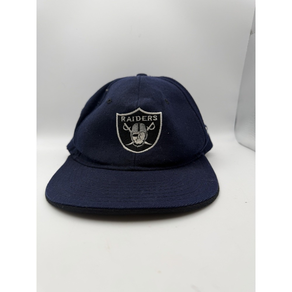 Vintage Oakland Raiders Snapback Hat NFL Football Cap Navy Blue Adult OSFA